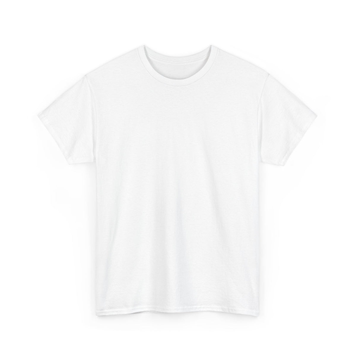 Unprinted front of the white t-shirt, another angle — I Hate Everyone.