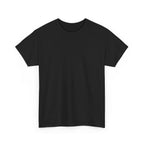 Unprinted front of the black t-shirt, another angle — It Was Revealed to Me by the Microplastics in My Brain.
