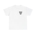 White t-shirt printed with "Chicken tender slut".