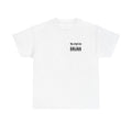 White t-shirt printed with "You might be drunk", the word DRUNK smeared into double vision.