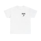 White t-shirt printed with "EUROPE’S GREATEST INNOVATION" above an ink drawing of a tethered bottle cap.